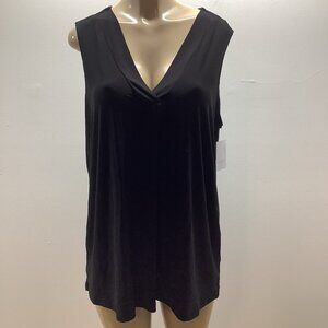 Elan + Grace New York Size 2X Black Sleeveless Top. New With Tags